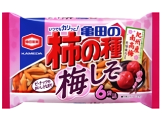 亀田製菓　亀田の柿の種　梅しそ　袋６包