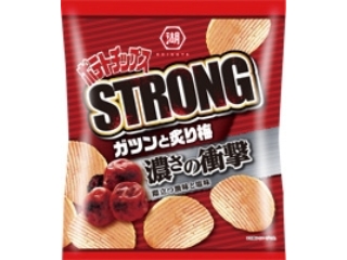 コイケヤ　ポテトチップスＳＴＲＯＮＧ　ガツンと炙り梅　袋５６ｇ