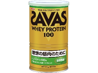 ザバス　ホエイプロテイン１００　抹茶風味　缶３７８ｇ