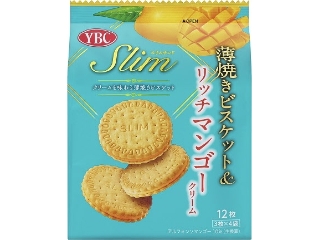 ＹＢＣ　スリムサンド　薄焼きビスケット＆リッチマンゴークリーム　袋３枚×４