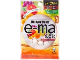 ＵＨＡ味覚糖　ｅ‐ｍａのど飴　酵素フルーツミックス　袋２８ｇ