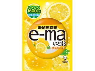 ＵＨＡ味覚糖　ｅ‐ｍａのど飴　レモンソーダ　袋５０ｇ